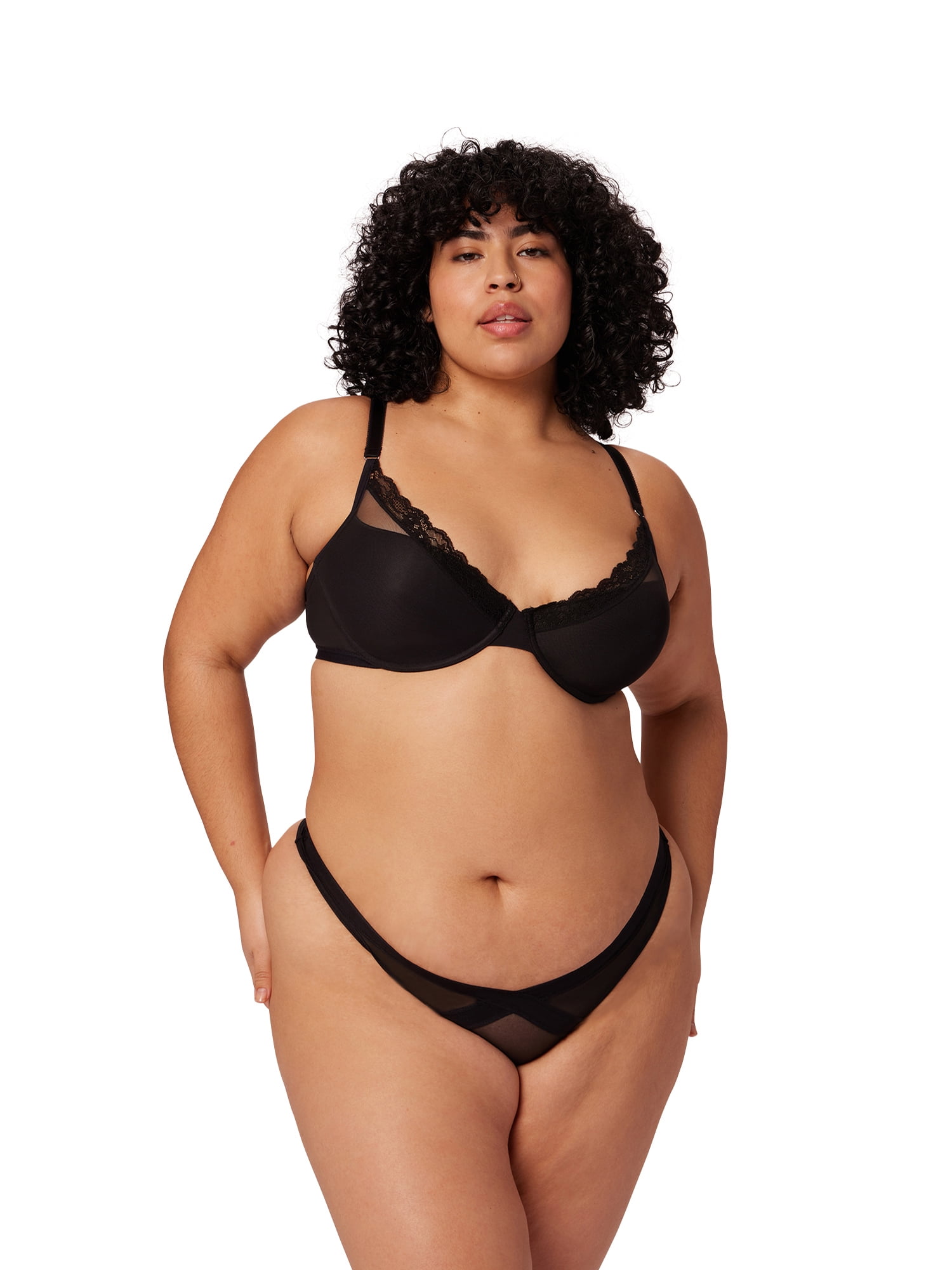 Parade Mesh Lace Underwire Demi Bra, Sizes XS to 3XL