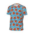 thumbnail image 6 of Wukai Cartoon Watermelon Print Men's Short-Sleeved Mesh T-Shirt,Quick-Dry Short Sleeve Workout T-Shirt-Medium, 6 of 8