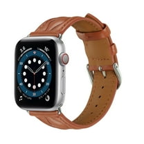 TECH CIRCLE Bands for Apple Watch Band 42mm 44mm 45mm 49mm Women Men Genuine Leather Replacement Bands Metal Buckle for Apple Watch Ultra 2 Ultra SE Series 9 8 7 6 5 4 3 2 1,Brown