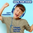 thumbnail image 5 of Move2Play Kidz Bop Wired Headphones for Kids | Microphone | 3.5mm Plug | Volume Limiting 85dB/94dB | Soft Pads | Adjustable | School Use | Gift 3 4 5 6 7 8+ Year Old Girls Boys Toddlers, 5 of 8