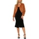 thumbnail image 2 of CHAQUETA CORTA ABIERTA INSPIRADA EN CHIC PARA MUJER, BOLERO DE FALSO PIEL DE MANGA LARGA, ABRIGO DE INVIERNO XL CARAMELO, 2 of 6