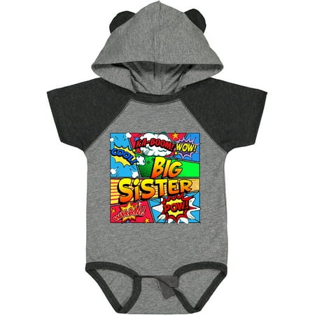 

Inktastic Big Sister Comic Book Gift Baby Girl Bodysuit