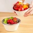 thumbnail image 5 of 304 Stainless Steel Mini Strainer Colander Mixing Bowl | Perforated Mesh | Dishwasher Safe | Compact Kitchen Tool for Berries Beans Rice Vegetables | Includes 1 Colander 1 Bowl, 5 of 7