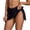 a-147Black35, variant on FINALGANG Womens High Waist Solid Color Side Knot Split Swim Skort Built In Inner Shorts Basic Swim Skirt Summer Swimwear For Pool Vacation Trendy Swimwear XS