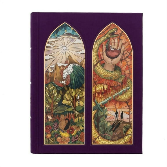 CSB Notetaking Bible, Stained Glass Edition, Amethyst Cloth-Over-Board (Hardcover)