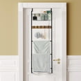 thumbnail image 5 of OLOV Bathroom 5-Tier Over The Door Towel Rack, Brown, 5 of 5