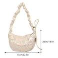 thumbnail image 3 of Bolsa De Hombro Sacs à main pour femmes Sacs à bandoulière matelassés à la mode Sac à bandoulière plissé (Blanc) Tmvgtek Para Estrenar, 3 of 9