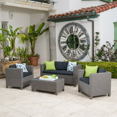 Puerta All-Weather Wicker Conversation Set - Seats 4