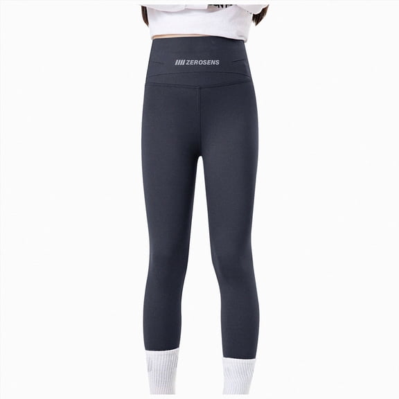 NIEWTR Spring/summer New Waisted Pants Girls' Leggings Wear Pants Children's Yoga Pants Girls Swim Pants Leggings for Practice Sports, and Swimming(B-Grey,3-4 Years)