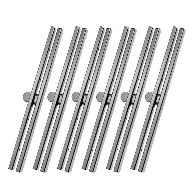 6pcs 11.4cm Straight Alloy Purse Frame Wallet Clasp Coin Bag Kiss Clasp Lock for Bag Making DIY Craft Handmade (Silver)