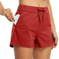 thumbnail image 2 of Mlzmgr Athletic Shorts for Women Drawstring Elastic Waist 5" Casual Shorts with Pockets Going out Sports Shorts, 2 of 3