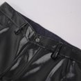 thumbnail image 5 of Pantalones de piel sintética ajustados y elásticos para hombre Youthup, 5 of 5