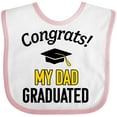 thumbnail image 3 of Inktastic Congrats My Dad Graduated with Cap Boys or Girls Baby Bib, 3 of 4