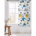 thumbnail image 3 of Sheer Curtains 72 Inches Long, Cartoons Dinosaurs Semi Sheer Curtains Light Filtering Window Treatment, Cute Animals Palm Trees Mountains Privacy Voile Drapes for Living Room Bedroom 52x72 Inch, 3 of 7