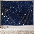 thumbnail image 2 of Tapiz de pared con estrellas y cielo nocturno, tapiz de pared con diseño de galaxia azul oscuro, universo, espacio, tapiz de pared abstracto con fantasía cósmica y cielo estrellado para dormitorio,, 2 of 8