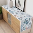 thumbnail image 4 of Ocean Crab Table Runner - 108 Inch Long, Kitchen Dining Table Runner Dresser Scarves, Summer Coastal Coral Flower Shells Farmhouse Decor for Coffee Tables Wedding Party Banquet, 4 of 8