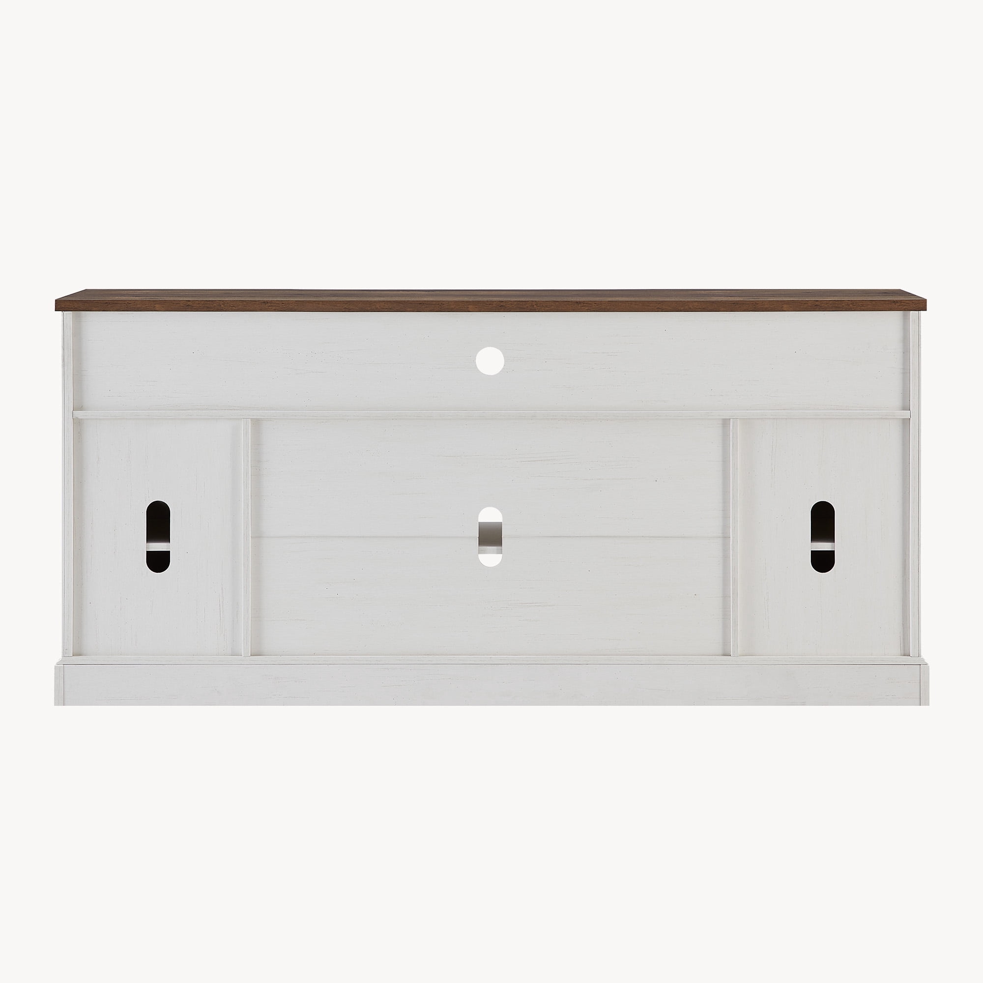 KeyWhat Farmhouse TV Stand for TVs Up to 80", 9 Storage Compartments, Sliding Barn Doors