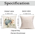 thumbnail image 4 of Watercolor Pumpkin Pillow Covers 18 x 18 Inch Blue Pumpkins Autumn Decor Leaves Maple Thanksgiving Farmhouse Decorations Harvest Throw Pillows Cushion Case for Home Sofa Couch, 4 of 6