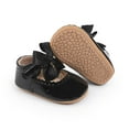 thumbnail image 5 of Xfvqtps Baby Girls Walking Shoes Lace Bowknot Princess Non Slip Comfortable Soft Sole PU Infant Prewalker Summer New Baby Everything Casual Breathable Cute Rubber Toddler Shoes Black, 5 of 9