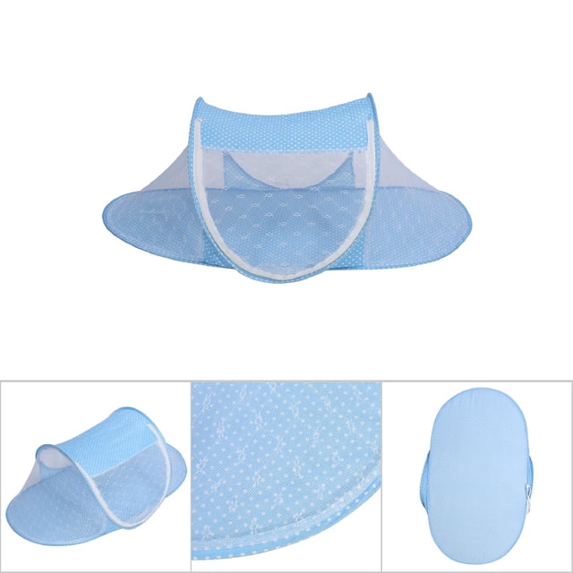ROJO PARA CAMA Infantil, Azul, Plegable, Para Guarda, Cuna, Rojo, Dosel, Mosquitera, Tiende para Viajar