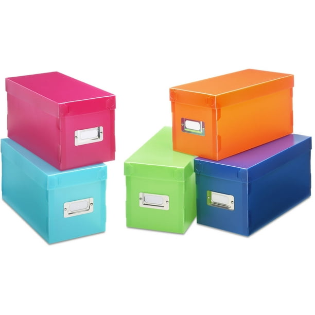 Whitmor Inc 5 Piece Plastic Storage Boxes Walmart Com Walmart Com