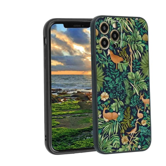 Nature-Art-Textile-1 Phone Case, Degined for iPhone 12 Pro Case Men Women, Flexible Silicone Shockproof Case for iPhone 12 Pro