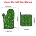 thumbnail image 2 of Honeii Happy St. Patrick's day Pattern Oven Mitts and Pot Holders, Silicone Oven Gloves,500 F Heat Resistant Oven Mitts Sets, 4PCS, 2 of 6