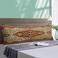 thumbnail image 4 of Red Vintage Antique Persian Carpet Rug Body Pillow Cover Soft Long Pillow Case Protector with Zipper Large Cushion Covers Farmhouse Decorative Bedding for Couch,Sofa,Home Gifts 20"X54", 4 of 6
