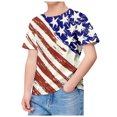 thumbnail image 2 of HUITKMM Boys' Fashion Summer Toddler Boys Girls Independence Day Short Sleeve Prints T Shirt Tops Clothes, 2 of 4