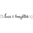 thumbnail image 1 of Love And Laughter Happiness Sign Lettering Wall Sticker Art Design Decal for Girls Boys Kids Room Bedroom Nursery Kindergarten House Fun Home Decor Stickers Wall Art Vinyl Decoration (17x30 inch), 1 of 1