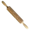 thumbnail image 1 of Xihbxyly Rodillo Navideño de Madera con Diseño de Árbol En Relieve, Ecológico, Ideal para Masa de Galletas, Herramienta para Hornear En Días Festivos, Decoración de Cocina, 35 X 4 Cm., 1 of 2