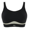 thumbnail image 3 of Panache Freedom Racerback Non-Wire Non-Padded Sports Bra (7344),30F,Black/Chalk, 3 of 6