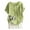 Green, variant on Giftesty Womens Plus Size Women's Summer O-Neck Short Sleeve Butterfly Printed Loose Shirt Tops Blouse