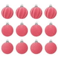thumbnail image 2 of 12 Pcs Christmas Tree Ornaments Set, 60mm/2.36in Large Velvet Christmas Ornaments for Xmas Tree Decorations Shatterproof Hanging Flocked Balls Ornaments Holiday Party Indoor Home Decor, 2 of 7