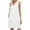 White, variant on Diufon Women's Summer Casual Dresses Solid Color Dress Ruffle V Neck Sleeveless Mini Dress with Pockets