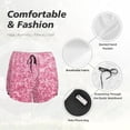 thumbnail image 6 of Lsque Pink Glitter Printed Women's Running Shorts with Liner Pockets,Elastic Quick Dry Workout Athletic Gym Yoga Shorts,Womens High Waist Shorts-X-Large, 6 of 9