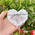 thumbnail image 2 of 1 Piece (1.97-2.76 inches) Natural Crystal Heart Stone Gel Ball White Crystal Gel Raw Stone Mineral Specimen Mini Treasure Bowl Decoration, 2 of 5