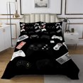 thumbnail image 1 of Erosebridal Cartoon Gaming Coverlet Set King, Black Gamepad Bedding Set, Video Game Room Decor, 1 of 5