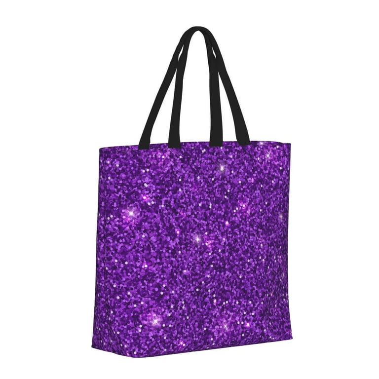 Ocsxa Purple Glitter Tote Bag For Women,Tote Bag With Zipper,Large Capacity Casual Shoulder Handbags With Inner Pockets Ocsxa Purple Glitter Tote Bag For Women,Tote Bag With Zipper,Large Capacity Casual Shoulder Handbags With Inner Pockets