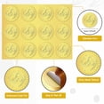 thumbnail image 3 of 144Pcs Heart Gold Foil Embossed Stickers 2 Inch Love Heart Ring Certificate Embossed Sealing Decal Round Label Self Adhesive Decal for Envelopes Wedding Valentine's Day Awards Gift Packaging, 3 of 6