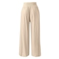 thumbnail image 6 of Palazzo Pants for Women 2026 Trendy Elastic High Waist Wide Leg Flowy Casual Loose Dressy Pants Vintage Trousers, 6 of 9