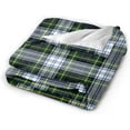 thumbnail image 2 of Fleece Throw Blanket,Scottish Tartan Plaid Super Soft Flannel Cozy Blankets, Lightweight Fuzzy Blankets for Couch Sofa Bed Office, Plush Blankets for All Season 50"x40", 2 of 8