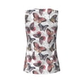 thumbnail image 5 of Xecao Vintage Butterflies print women's scoop neck, loose-fit workout tank tops for the gym., 5 of 9