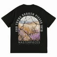 thumbnail image 3 of God Turns Broken Pieces Into Masterpieces Christian Print Tshirts Christian Motivational Graphic Tees Short Sleeve Casual Cotton Shirts Black,S, 3 of 8