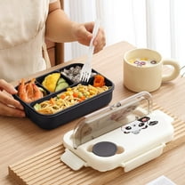 sruoe Bento Box, Lunch Boxes for Adults, bento box lunch, Portable Leakproof Heated Bento Container, Microwave Safe Heated Lunch Boxes for Storage Home Office Work Study, Plastic