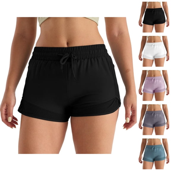 Athletic Running Shorts for Women Lightweight Breathable Elastic High Waist Moisture Wicking Workout Yoga Gym Shorts