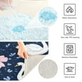 thumbnail image 3 of 2 Piece Soft Bathroom Rug Set Swans and Pink Bows Bath Mat and U-Shaped Toilet Contour Rug (16"x24"+20"x24"), 3 of 6