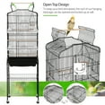 thumbnail image 5 of Alden Design 64" Open Top Metal Bird Cage with Detachable Rolling Stand, Black, 5 of 12