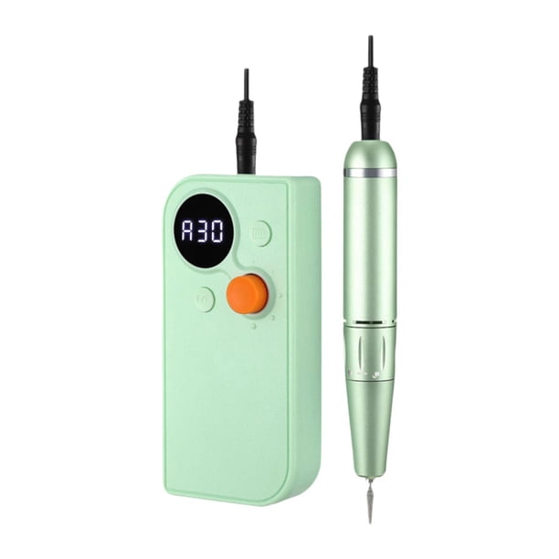 Herramienta de pulido Lima de uñas Kits de manicura y pedicura USB profesionales, máquina perforadora de uñas eléctrica para pulir y quitar verde