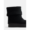 thumbnail image 4 of No Boundaries Women's Foldover Sweater Faux Fur Boots, 4 of 6
